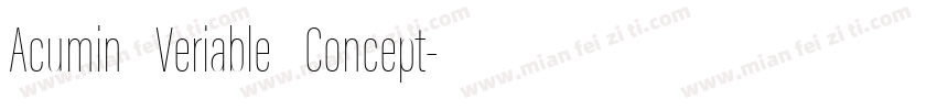 Acumin Veriable Concept字体转换
